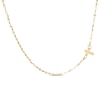 Thumbnail Image 0 of Dainty Cross Mirror Chain Choker Necklace in 10K Gold - 16"