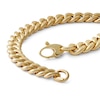 Thumbnail Image 1 of Made in Italy Reversible 6.5mm Textured Cuban Curb Chain Bracelet in 10K Hollow Gold - 7.5"