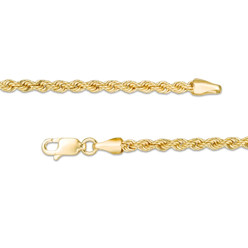 020 Gauge Semi-Solid Rope Chain Necklace in 10K Gold - 18"