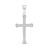 Thumbnail Image 0 of Cubic Zirconia Gothic-Style Cross Necklace Charm in Sterling Silver