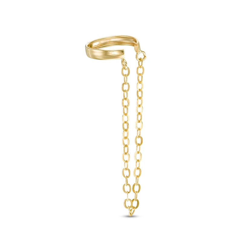 Cable Chain Ear Cuff in 10K Gold