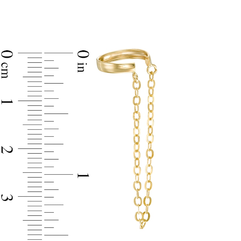 Cable Chain Ear Cuff in 10K Gold