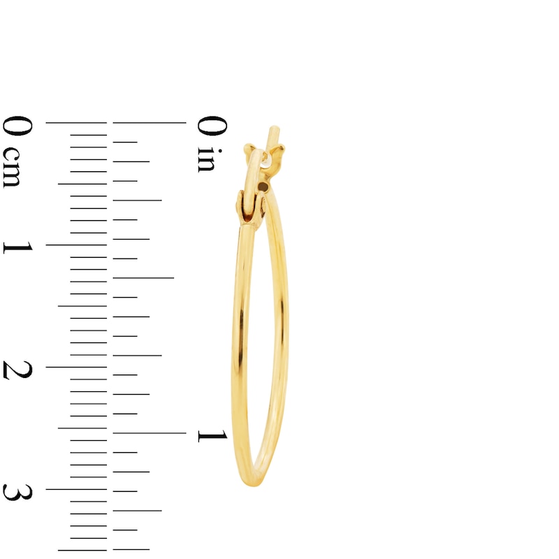20mm Hoop Earrings in 10K Tube Hollow Gold