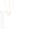 Thumbnail Image 1 of Made in Italy Cubic Zirconia Open Circle Necklace in 10K Solid Gold - 16"