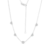 Thumbnail Image 0 of 1/15 CT. T.W. Diamond Heart Composite Station Necklace in Sterling Silver - 19"