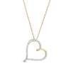 Thumbnail Image 0 of 1/10 CT. T.W. Diamond Tilted Loop Heart Pendant in 10K Gold
