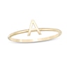 Thumbnail Image 0 of Uppercase Block "A" Initial Ring in 10K Gold - Size 7