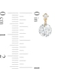 Thumbnail Image 1 of 6mm Cubic Zirconia Dangle Drop Earrings in 10K Gold
