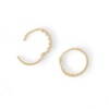 Thumbnail Image 1 of 1/10 CT. T.W. Diamond Triple Row 8.35mm Huggie Hoop Earrings in 10K Gold