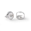 Thumbnail Image 1 of 1/6 CT. T.W. Diamond Concave Octagon Stud Earrings in Sterling Silver