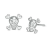 Thumbnail Image 0 of Diamond Accent Skull and Crossbones Stud Earrings in Sterling Silver - XL