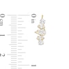 Thumbnail Image 1 of Multi-Shape Cubic Zirconia Crown Crawler Earrings in 10K Gold