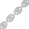 Thumbnail Image 0 of Cubic Zirconia 008 Gauge Puffed Mariner Chain Link Bracelet in Sterling Silver - 7.5"