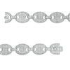 Thumbnail Image 1 of Cubic Zirconia 008 Gauge Puffed Mariner Chain Link Bracelet in Sterling Silver - 7.5"