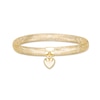Thumbnail Image 0 of Made in Italy Heart Charm Dangle Mesh Bracelet in 10K Gold