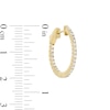 Thumbnail Image 1 of 1/2 CT. T.W. Diamond Inside-Out 15.5mm Hoop Earrings in 10K Gold
