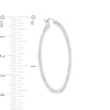 Thumbnail Image 1 of 1/2 CT. T.W. Diamond Inside-Out 32.5mm Hoop Earrings in Sterling Silver