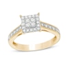 Thumbnail Image 0 of 1/4 CT. T.W. Composite Diamond Square Frame Promise Ring in 10K Gold