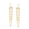 Thumbnail Image 0 of Made in Italy Layered Mirror and Cable Chain Drop Earrings in 10K Gold