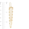 Thumbnail Image 1 of Made in Italy Layered Mirror and Cable Chain Drop Earrings in 10K Gold