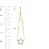 Thumbnail Image 1 of 1/10 CT. T.W. Diamond Forzatina Chain Star Drop Earrings in 10K Gold