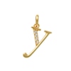 Thumbnail Image 0 of Child's Cubic Zirconia Lowercase "y" Charm Pendant in 10K Gold