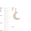 Thumbnail Image 1 of Cubic Zirconia Crescent Moon Necklace Charm in 10K Solid Rose Gold