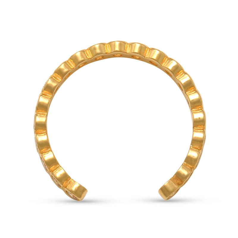 10K Gold CZ Adjustable Midi/Toe Ring
