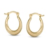 Thumbnail Image 0 of Child's Textured Hoop Earrings in 14K Stamp Hollow Gold