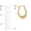 Thumbnail Image 1 of Child's Textured Hoop Earrings in 14K Stamp Hollow Gold