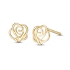 Thumbnail Image 0 of Child's Rose Outline Stud Earrings in 10K Rose Gold
