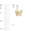Thumbnail Image 1 of 1/6 CT. T.W. Diamond Butterfly Dangle Drop Earrings in 10K Gold