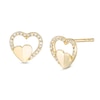 Thumbnail Image 0 of 1/20 CT. T.W. Diamond Heart Outline Stud Earrings in 10K Gold