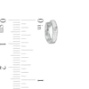 Thumbnail Image 1 of Diamond Accent Solitaire White Enamel Huggie Hoop Earrings in Sterling Silver