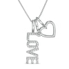 Thumbnail Image 0 of Diamond Accent "LOVE" Theme Charms Pendant in Sterling Silver