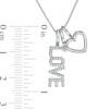 Thumbnail Image 1 of Diamond Accent "LOVE" Theme Charms Pendant in Sterling Silver