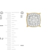 Thumbnail Image 1 of 1 CT. T.W. Composite Cushion Diamond Stud Earrings in 10K Gold