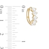 Thumbnail Image 1 of 3.5mm Cubic Zirconia Five Stone Huggie Hoop Earrings in 10K Gold
