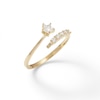 Thumbnail Image 1 of 4mm Star-Shaped Cubic Zirconia Bypass Wrap Ring in 10K Gold