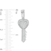 Thumbnail Image 1 of Cubic Zirconia Heart-Top Key Charm in Sterling Silver