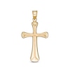 Thumbnail Image 0 of Diamond-Cut Puffed Cross Charm in 10K Stamp Hollow Gold