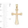 Thumbnail Image 1 of Diamond-Cut Puffed Cross Charm in 10K Stamp Hollow Gold