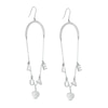 Thumbnail Image 0 of "LOVE" Station Dangle Chain Drop Earrings in Sterling Silver