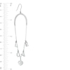 Thumbnail Image 1 of "LOVE" Station Dangle Chain Drop Earrings in Sterling Silver