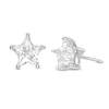 Thumbnail Image 0 of 8mm Star-Shaped Cubic Zirconia Solitaire Stud Earrings in Sterling Silver