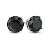 Thumbnail Image 0 of 8mm Black Cubic Zirconia Solitaire Stud Earrings in Sterling Silver
