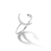 Thumbnail Image 1 of Cubic Zirconia Moon and Star Open Shank Ring in Solid Sterling Silver - Size 7