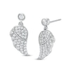 Thumbnail Image 0 of Cubic Zirconia Wing Dangle Drop Earrings in Sterling Silver