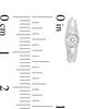 Thumbnail Image 1 of Cubic Zirconia Solitaire Huggie Hoop Earrings in Sterling Silver