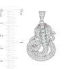 Thumbnail Image 1 of Cubic Zirconia Cobra Charm in Sterling Silver